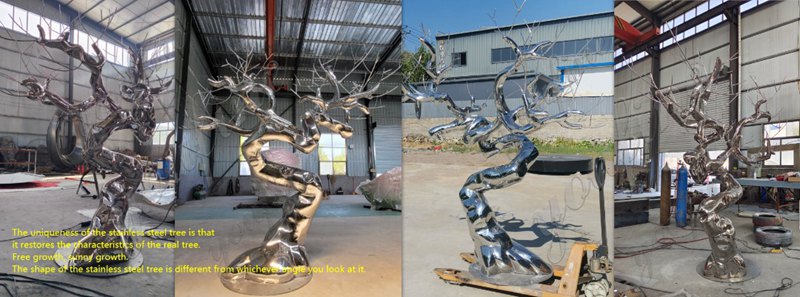 Modern Outdoor Metal Tree Sculpture Park Decor for Sale CSS-140 - Application Place/Placement - 9