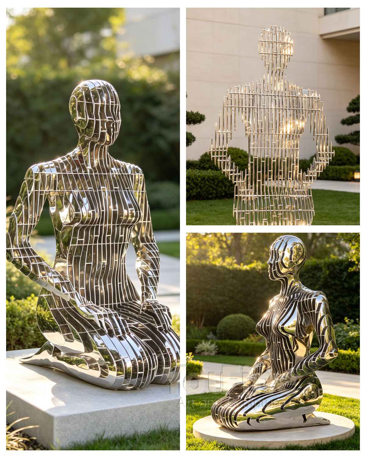 Stainless Steel Disappear Female Sculpture CSS-325 - Application Place/Placement - 2