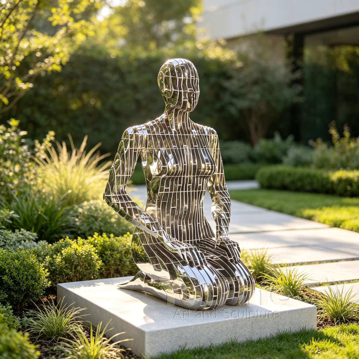 Stainless Steel Disappear Female Sculpture CSS-325 - Application Place/Placement - 1 Stainless Steel Disappear Female Sculpture