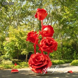 Outdoor Large Metal Flower Sculpture Landscape Decor for Sale CSS-336