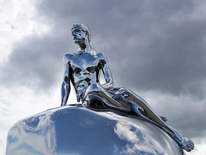 metal mermaid sculpture for sale