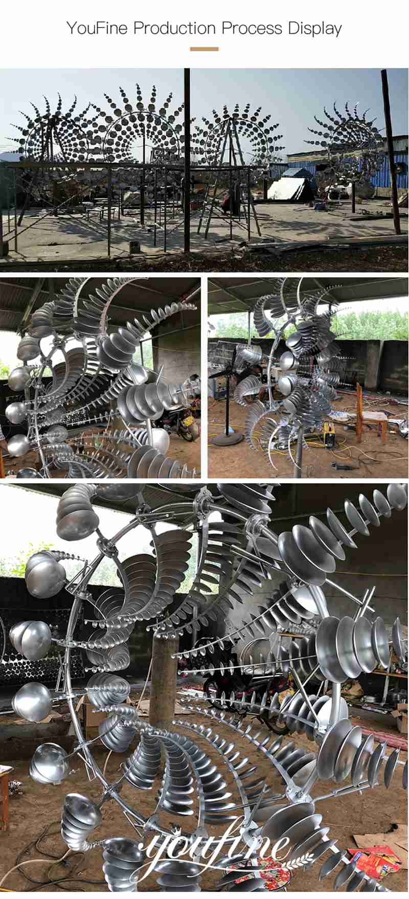 Outdoor Metal Garden Large Kinetic Wind Sculpture for Sale CSS-338 - Application Place/Placement - 5
