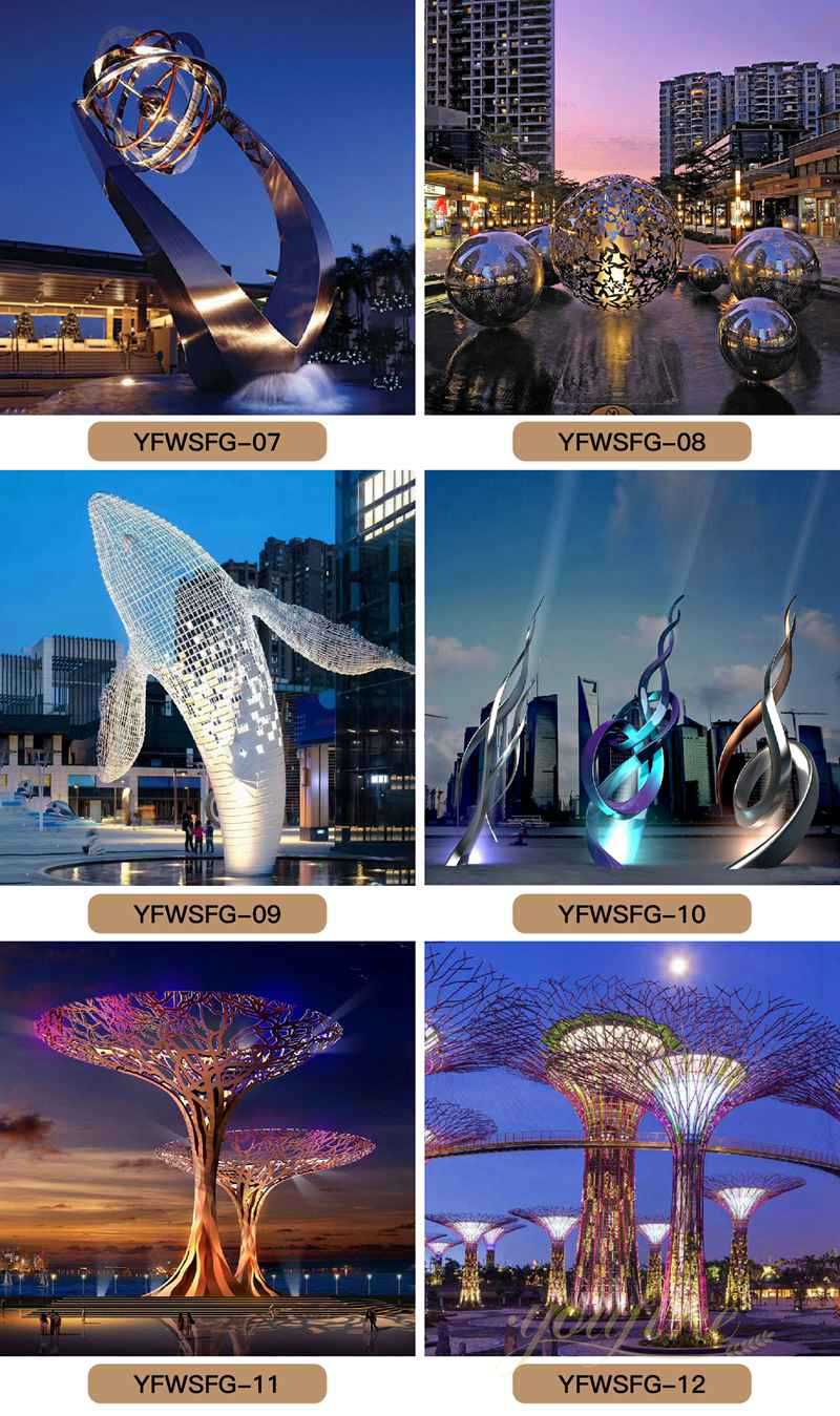 modern metal light sculpture