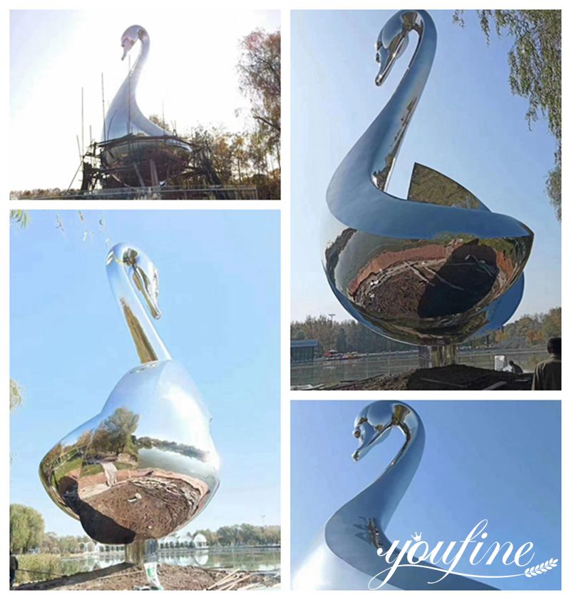 Outdoor Large Metal Goose Sculpture Park Decor for Sale CSS-201 - Application Place/Placement - 1
