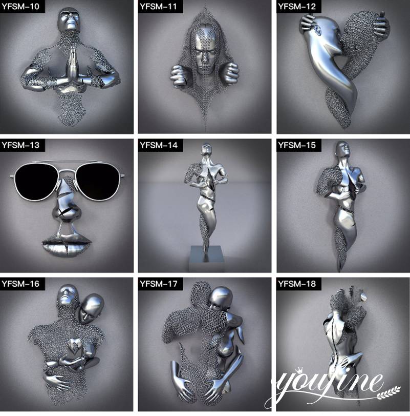 Abstract Metal Human Body Sculpture Wall Decor Sculpture for Sale CSS-188 - Hotel Lobby - 6