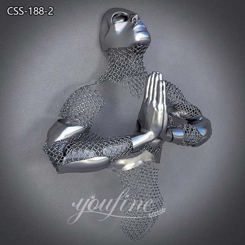 stainless steel human sculpture for wall