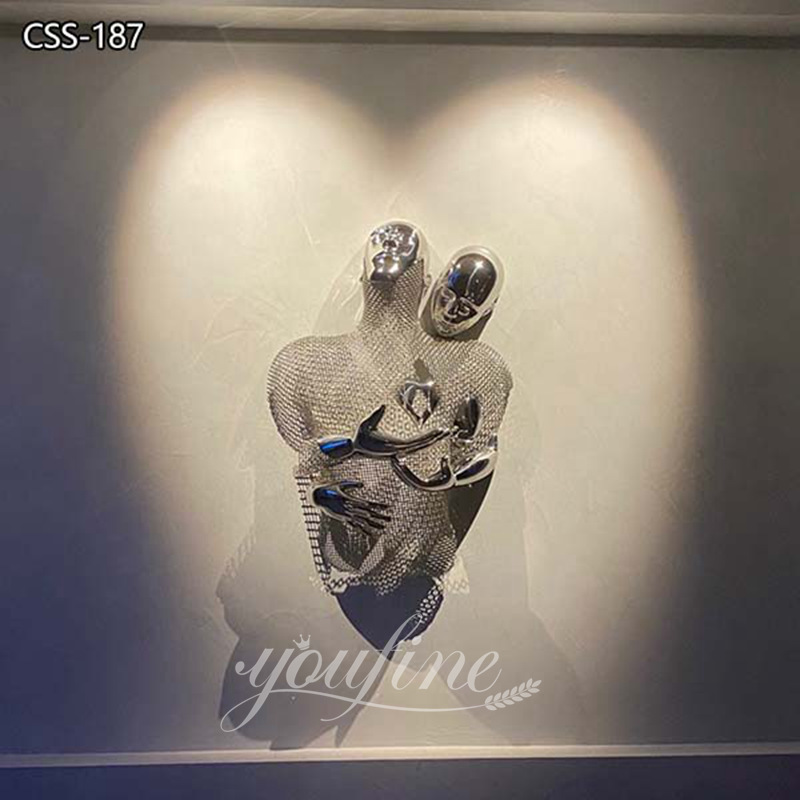 stainless steel human sculpture for wall