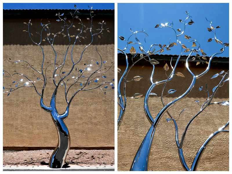 Modern Outdoor Metal Tree Sculpture Park Decor for Sale CSS-140 - Application Place/Placement - 3