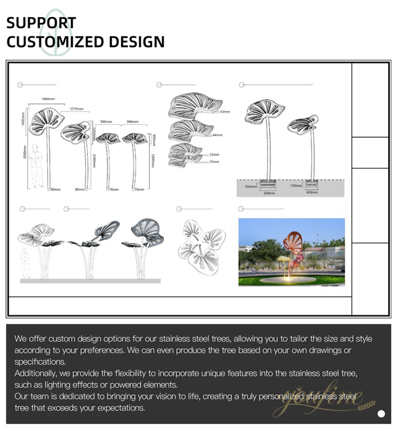 Modern Large Outdoor Metal Tree Sculpture Garden for Sale CSS-334 - Application Place/Placement - 11