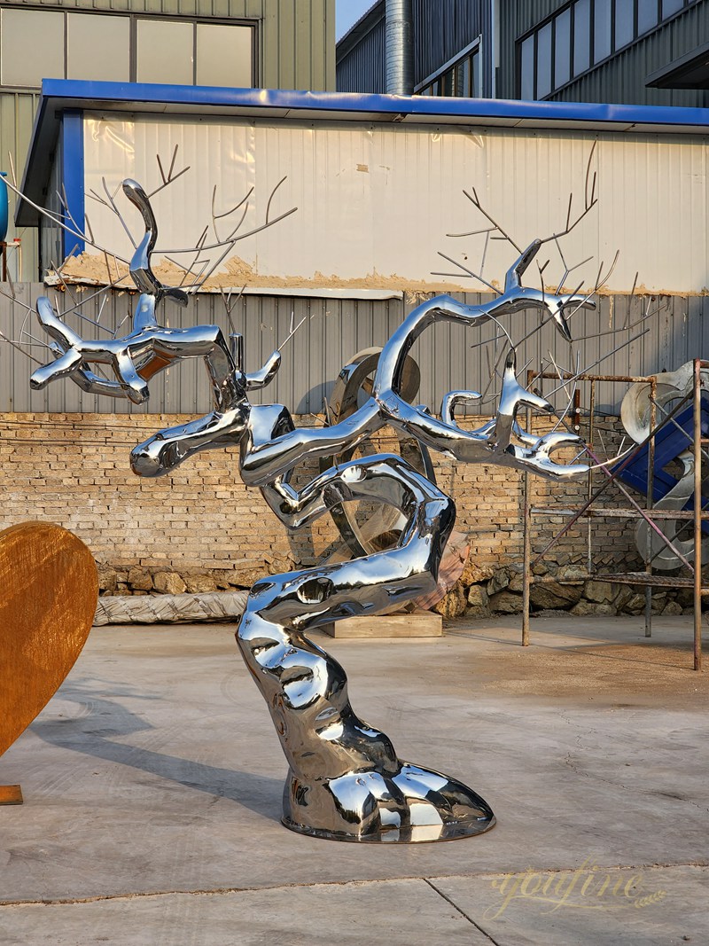 Modern Large Outdoor Metal Tree Sculpture Garden for Sale CSS-334 - Application Place/Placement - 8
