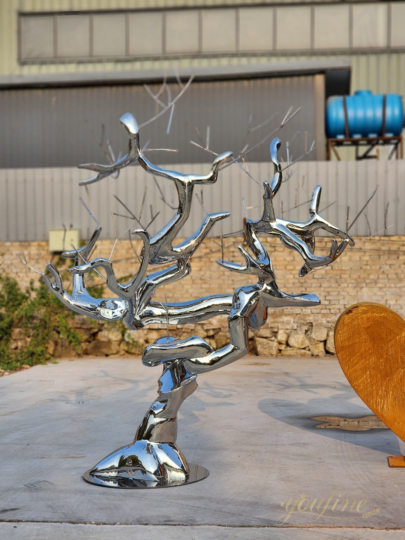 Modern Large Outdoor Metal Tree Sculpture Garden for Sale CSS-334 - Application Place/Placement - 9
