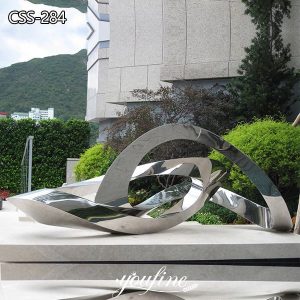 Modern Abstract Stainless Steel Garden Sculpture for Sale CSS-284