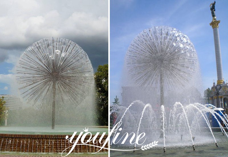 Beautiful Metal Dandelion Fountain Plaza Decoration for Sale CSS-291 - Application Place/Placement - 1