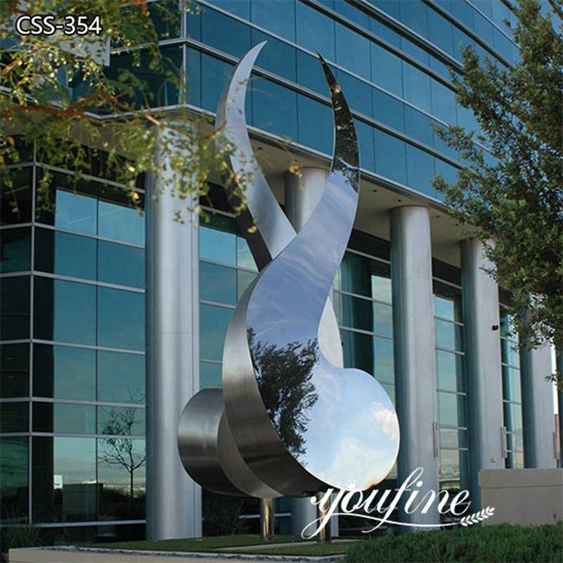 Large Landscape Stainless Steel Polished Sculpture for Sale