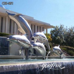 Large Metal Dolphin Sculptures Fountain Pool Decor Decor Suppliers CSS-351