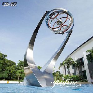 Large Outdoor Metal Sculptures for Fountain Pool for Sale CSS-257