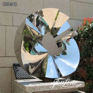 Modern Polished Stainless Steel Sculpture Factory CSS-348