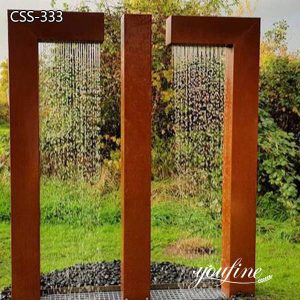 Outdoor Garden Corten Steel Water Feature Fountain Sculpture for Sale CSS-333