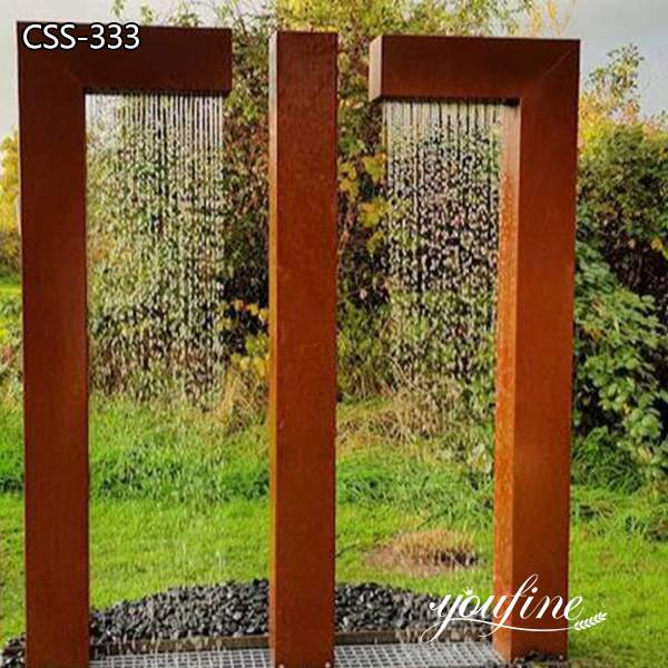 Outdoor Garden Corten Steel Water Feature Fountain Sculpture for Sale