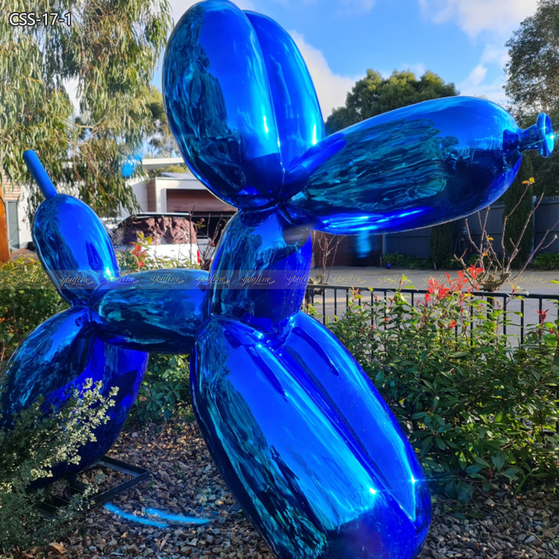 Stainless Steel Blue Balloon Dog Sculpture for Sale CSS-17-1