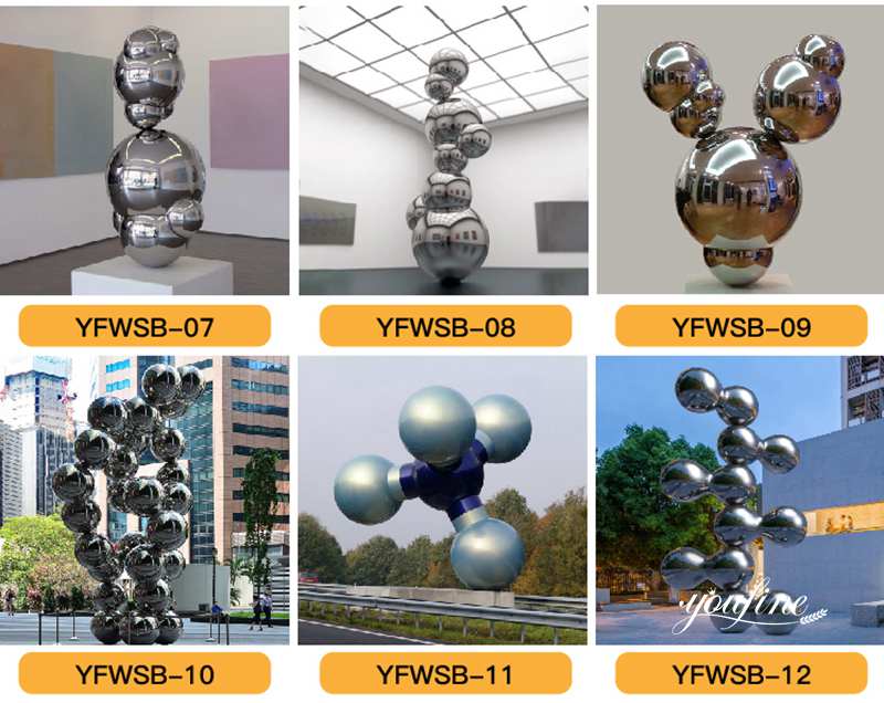 Outdoor Large Polished Stainless Steel Sculpture Factory CSS-349 - Application Place/Placement - 3
