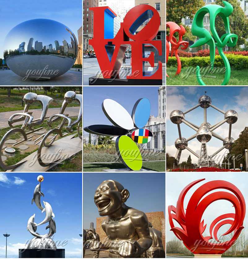 Large Landscape Stainless Steel Polished Sculpture for Sale CSS-354 - Application Place/Placement - 4