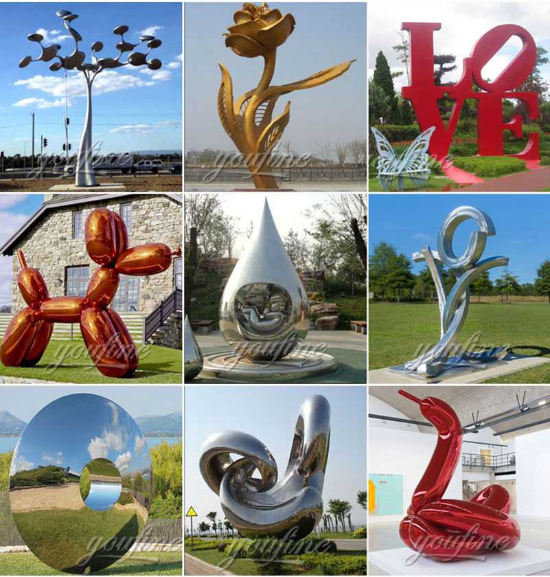 Outdoor Large Polished Stainless Steel Sculpture Factory CSS-349 - Application Place/Placement - 4