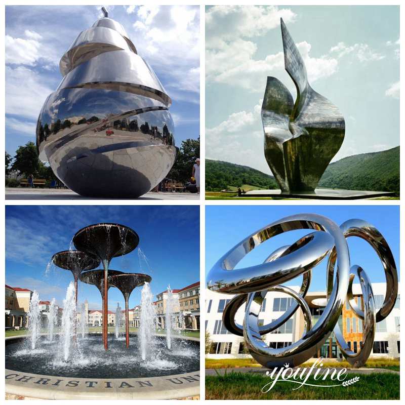 Modern Outdoor Stainless Steel Sculptures Plaza Decor for Sale CSS-353 - Application Place/Placement - 4
