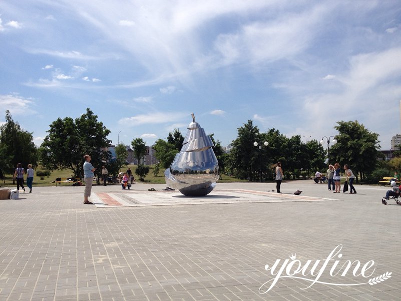Large Outdoor Metal Pear Sculpture Public Square for Sale CSS-350 - Application Place/Placement - 1