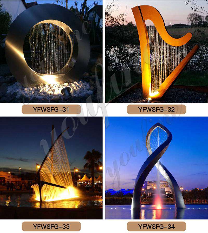 Polished Modern Metal Light Sculpture Outdoor for Sale CSS-327 - Garden Metal Sculpture - 2