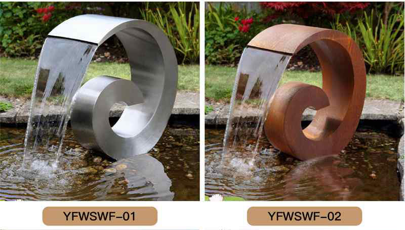 Modern Circle Rusty Metal Fountain Sculpture Design for Sale CSS-332 - Application Place/Placement - 3