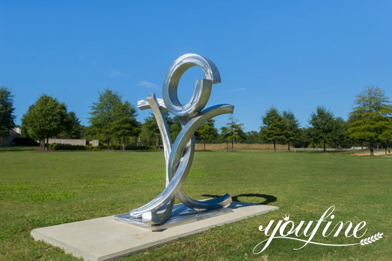 Abstract Modern Stainless Steel Sculpture for Sale