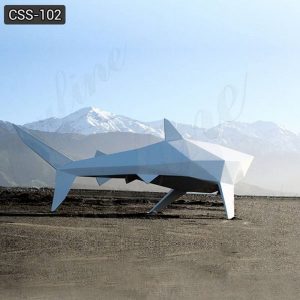 Ben Foster Geometrical Abstract Metal Shark Sculpture for Sale CSS-102