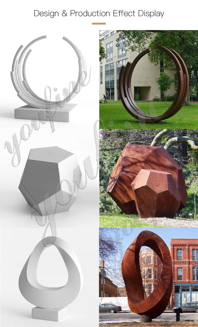 Outdoor Garden Corten Steel Sculpture Lawn Decor for Sale CSS-388 - Corten Steel Sculpture - 9