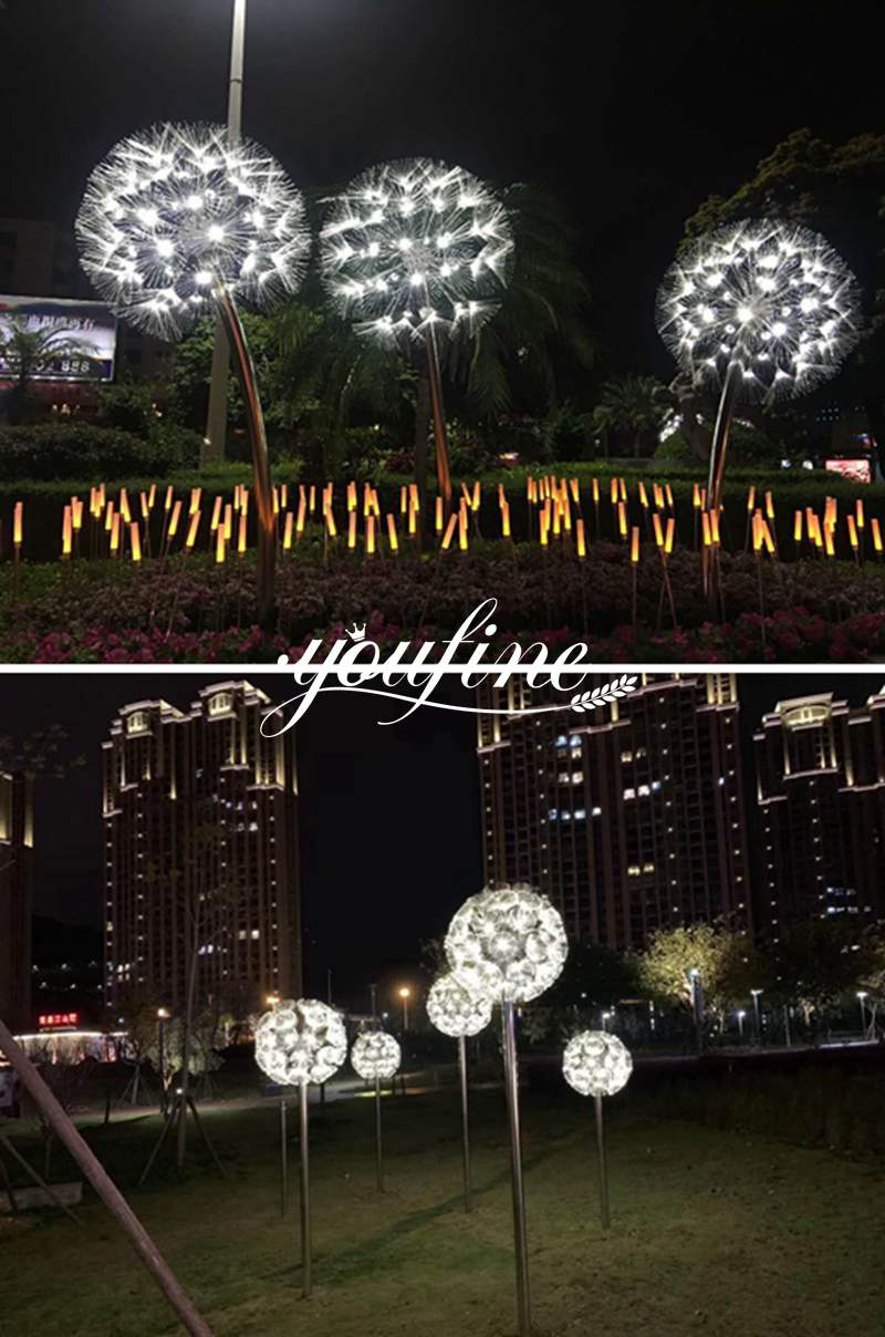 Garden Decoration Dandelion Metal Light Sculptures for Sale CSS-292 - Application Place/Placement - 3