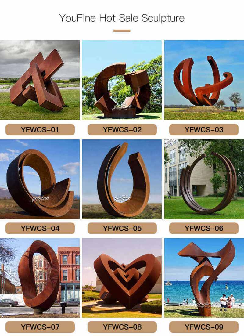 Outdoor Large Abstract Corten Steel Sculpture Garden Decor for Sale CSS-367 - Abstract Corten Sculpture - 7