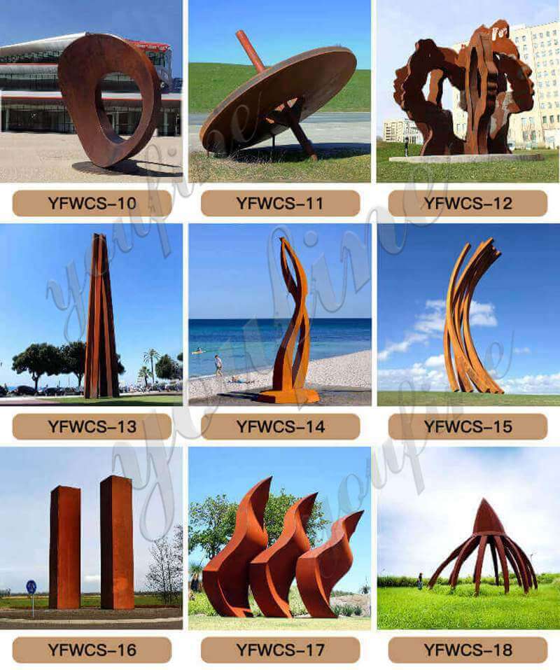 Garden corten steel sculptureGarden corten steel sculpture