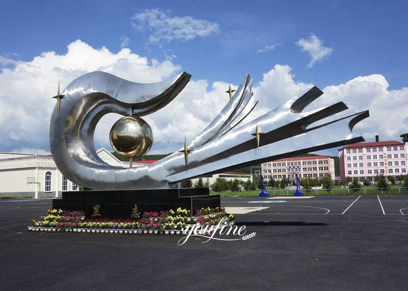 Large Stainless Steel Sculpture School Project Suppliers