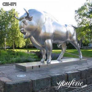 Large Stainless Steel Metal Avesta Bull Sculpture for Sale CSS-371