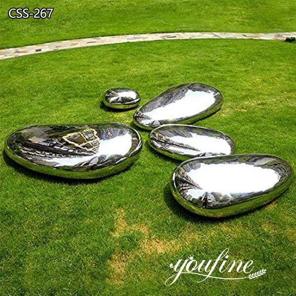 Metal Cobblestone Sculpture Lawn Decor for Sale