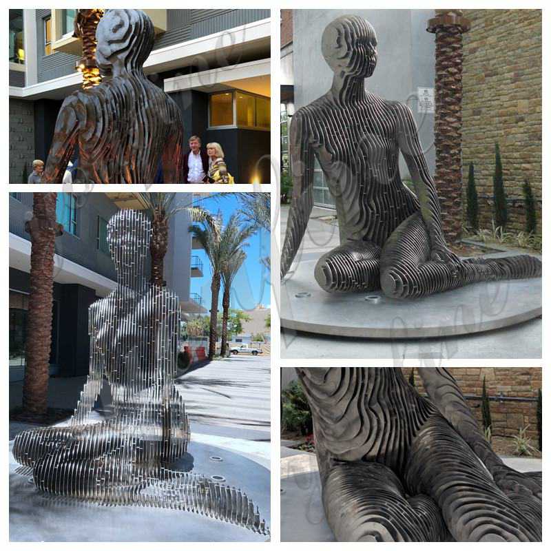 Modern Giant Metal Isabelle Disappearing Sculpture Street Decoration for Sale CSS-116 - Application Place/Placement - 4