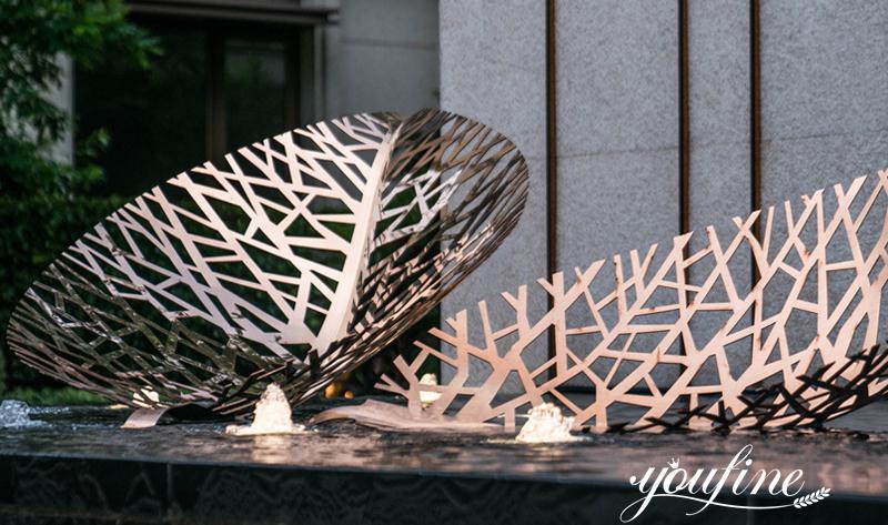 Outdoor Large Modern Metal Leaf Sculpture Garden Decor for Sale CSS-217 - Center Square - 2