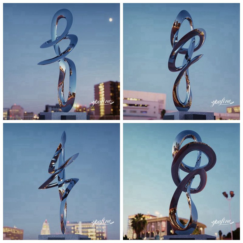 Mirror polished metal sculpture