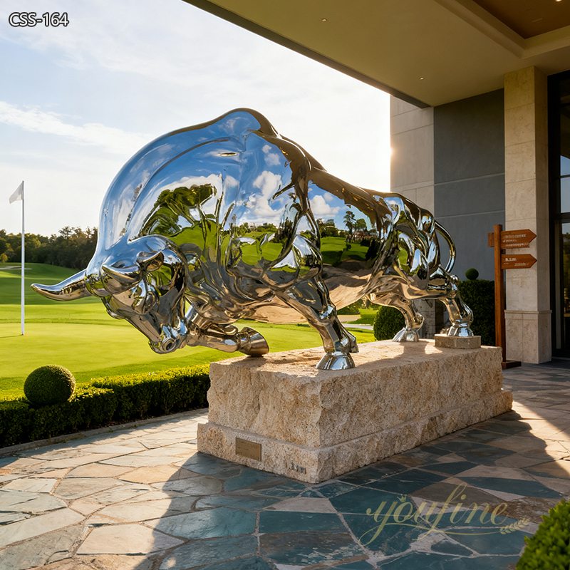 Modern Large Metal Bull Sculpture for Sale CSS-164