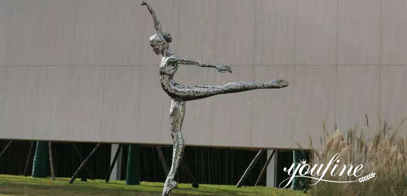 Modern Metal Dancing Girl Statue for Garden for Sale