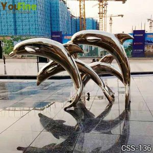 Modern Metal Dolphin Sculpture Outdoor from Factory Supply CSS-136