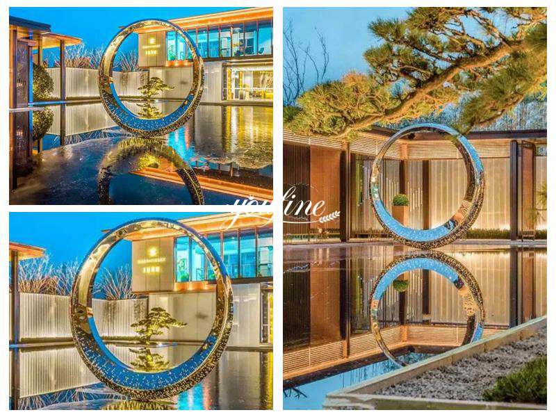 Modern Stainless Steel Ring Sculpture Swimming Pool Sale CSS-108 - Application Place/Placement - 1