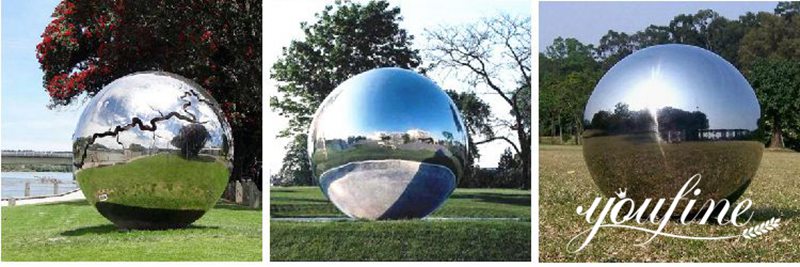 Modern Spherical Metal Garden Sculpture Outdoor Decor for Sale CSS-359 - Application Place/Placement - 3