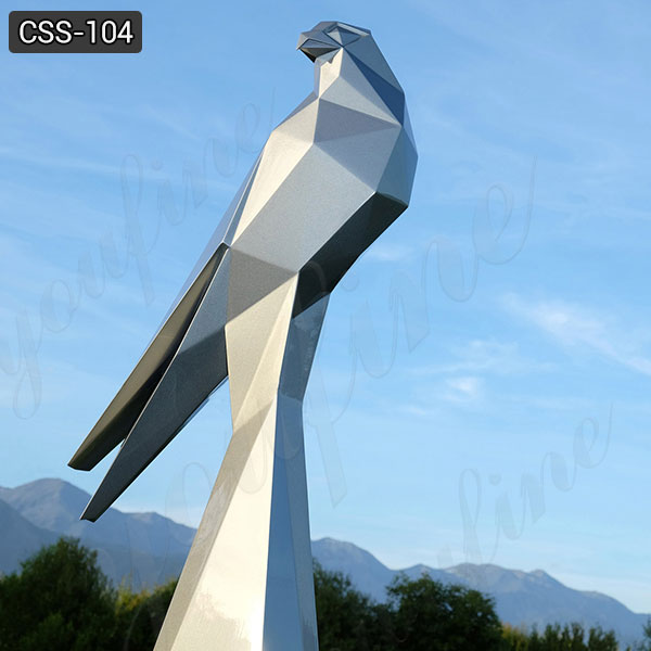 Outdoor Geometric Large Metal Bird Sculpture from Factory Supply CSS-104