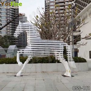 Outdoor Metal Abstract Horse Sculpture for Garden Decor for Sale CSS-181